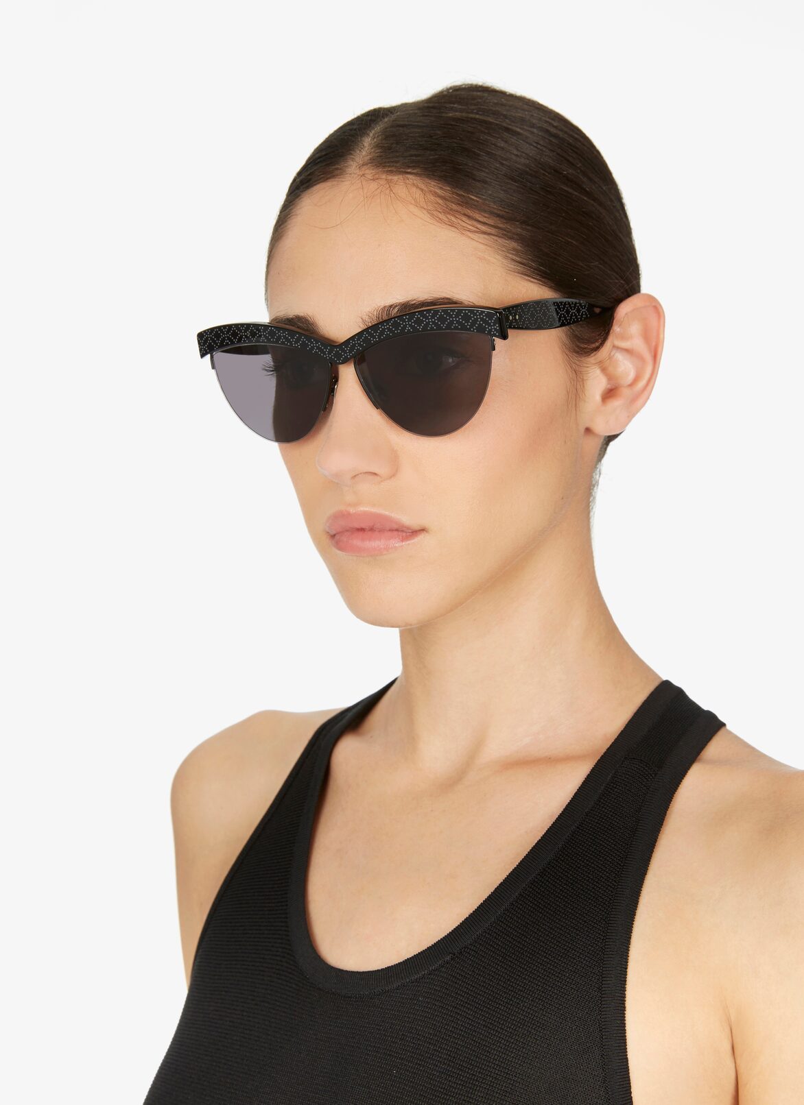 GLASSES LUNETTES GREY/BLACK ALAÏA BLACK-BLACK-GRAY  GLASSES LUNETTES GREY/BLACK